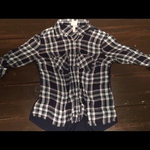 plaid button up shirt